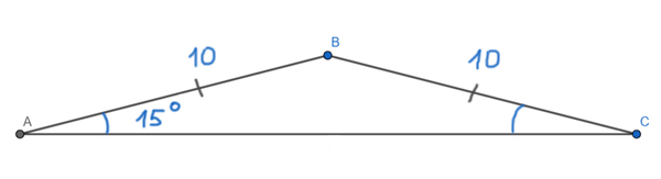 Задача (площадь треугольника через синус угла)