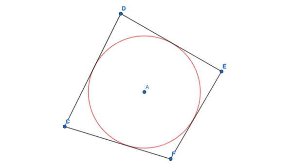 ВВписанная окружность в выпуклый четырёхугольник
