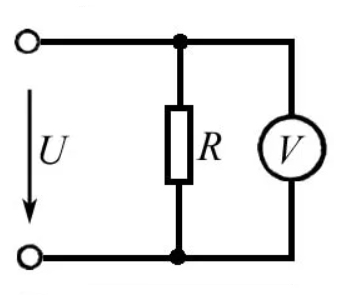 Схема подключения вольтметра